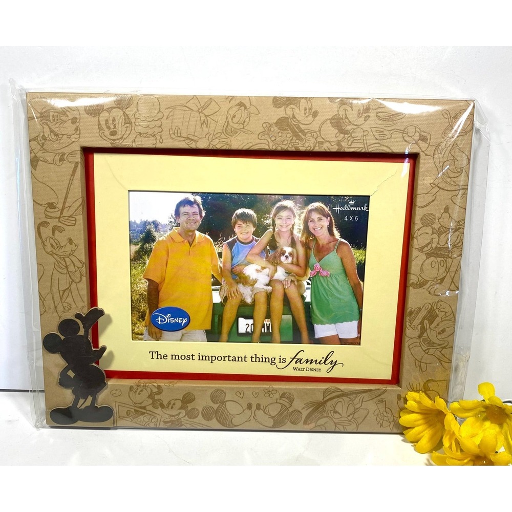 Hallmark Walt Disney World Picture Frame No Glass Heavy Card Stock Mickey Minnie